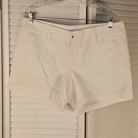 Lilly Pulitzer Womens White Textured The Calahan Shorts‎ 12 - Picture 1 of 6